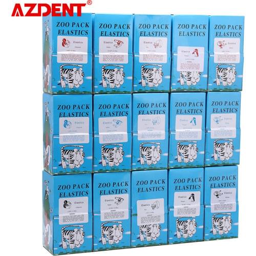 AZDENT 5000 Pcs/Box Dental Orthodontic Zoo Pack Elastics Rubber Bands High-quality Latex Braces Force 3.5 / 5.0 / 6.5 OZ