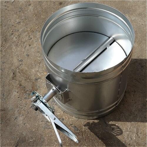 100mm 120mm 150mm 200mm Galvanized iron sheet duct damper manual air volume control valve butterfly valves for spiral duct
