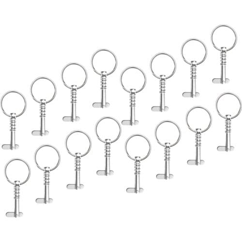 16 X Boat Bimini, Top Frame, Standard Quick Release Spring Pins, 1/4 "with Rings