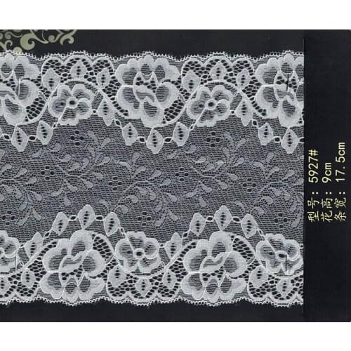17.5cm high quality nylon spandex elastic lace trim,YX-5927
