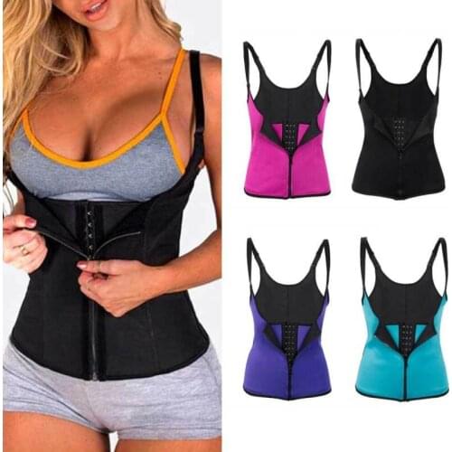 2019 Shaper Neoprene Sauna Sweat Vest Waist Trainer Cincher Women Body Slimming Trimmer Corset Workout Thermo Push Up Shirt hot