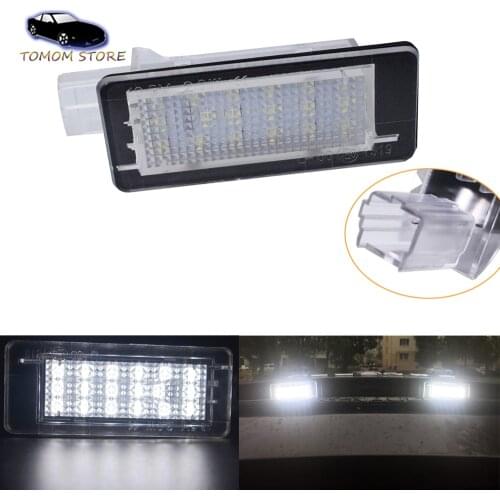 2x White LED rear license number plate lamp for Renault Scenic Latitude Laguna Modus Zoe Clio Captur Espace Fluence Car styling
