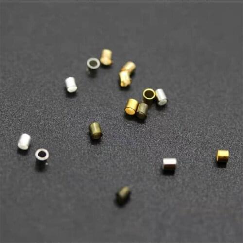 100pcs/Lot Handmade High Quality Pure Copper 1.5/2mm Positioning Beads Perforated Beads DIY Jewelry Bracelet Making Accessoriess