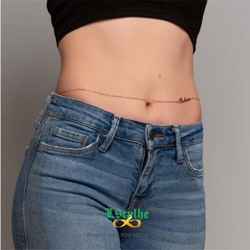Stainless Steel Custom Waist Chain Personalized Name Belly Chain Body Jewelry Boho Nameplate Beach Friendship Gift Sexy Women
