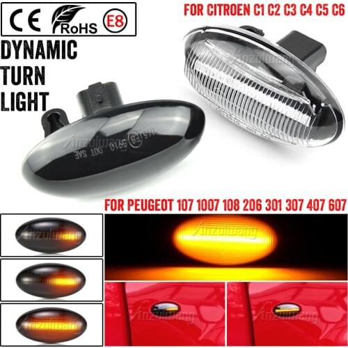 Dynamic Flashing LED Side Marker Sequential Blinker Turn Signal Light For Citroen Berlingo Jumpy Xsara Picasso C3 C5 C1 C2 C6