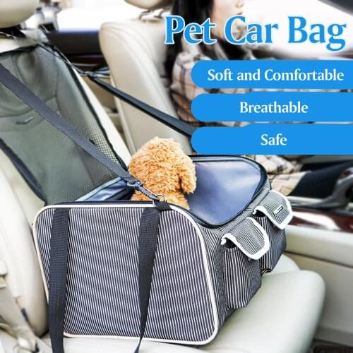 Pet Car Bag Dog Car Bag Pet Carrier Portable Pet Travel Handbag for Small Medium Dog Cat Ventilated Breathable Mesh Dog Carrier