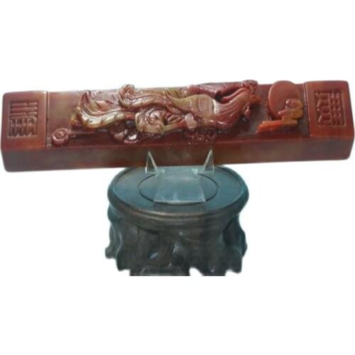 China shoushan stone old Hand carved Decoration Phoenix Statue Paperweight