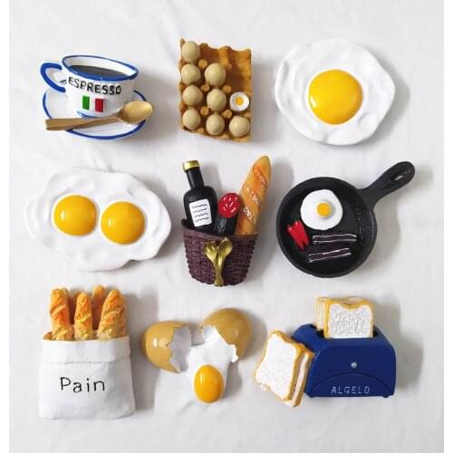 Exquisite Holiday Birthday Gifts, European-style Home Decorations, Cute Cartoon Food Refrigerator Magnet Decoration Stickers