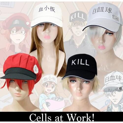 Comic Anime Cells at Work! Cosplay Wig Pletelet Red Blood Cell White Blood Cell Cosplay Wigs Synthetic wig Cosplay Accessories