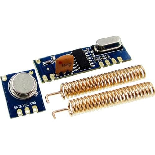 433MHz 100 Meters Wireless Module Kit ASK Transmitter STX882 + ASK Receiver SRX882 + 2Pcs Copper Spring Antenna
