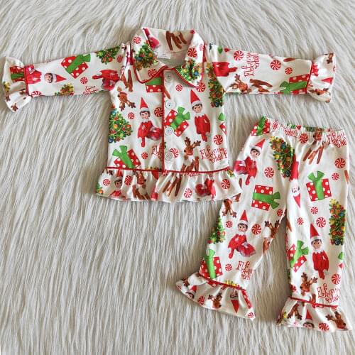 Hot Sale Kids Designer Clothes Boys Pajamas Christmas Girls Boutique Pajamas Sets Fashion Kids Pajamas Girls Sleepwear Nightwear