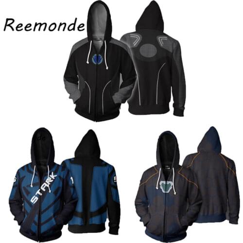 Men Male Clothes Clothing Hoodie Tony Stark Costumes Hoodies Sweatshirts Zipper Hoodie Jackets Men Male Streetwear Winter