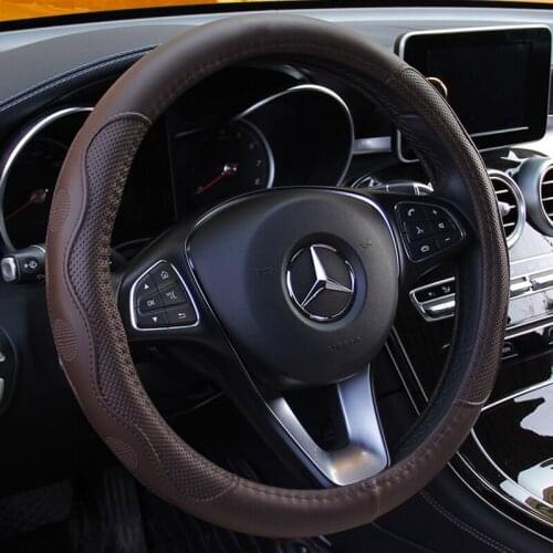 Soft Braid on Car Steering Wheel Cover For 37 - 38 CM 14.5"-15" Anti-slip Inner Ring M Size Steering-Wheel Car Styling Carpet