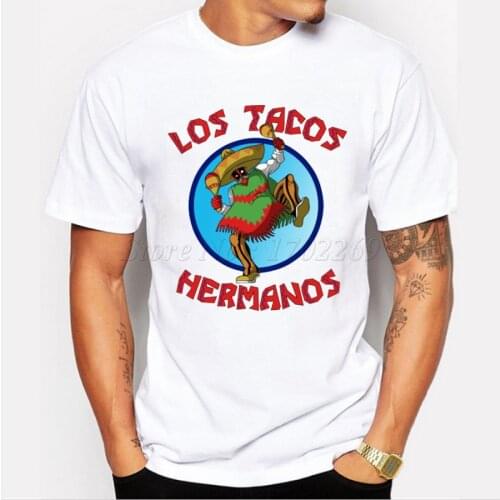 New fashion men breaking bad t shirt los pollos muscle chicken printed male funny tops short sleeve casual basic tee shirts