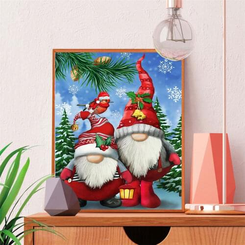 Full Square/Round 5d Diamond Painting Santa Claus Winter Diamond Embroidery Cartoon Picture Christmas Gift Art Craft