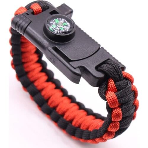 Umbrella rope bracelet knife outdoor lighter multifunctional hand rope camping survival outdoor adventure emergency bracelet bra