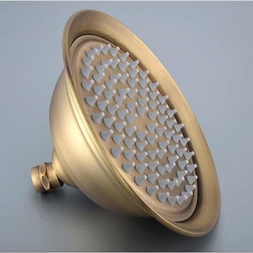 Retro Antique Brass Rainfall Bathroom Top Spray Rain Shower Head Accessories (Standard G1/2".)dsh239