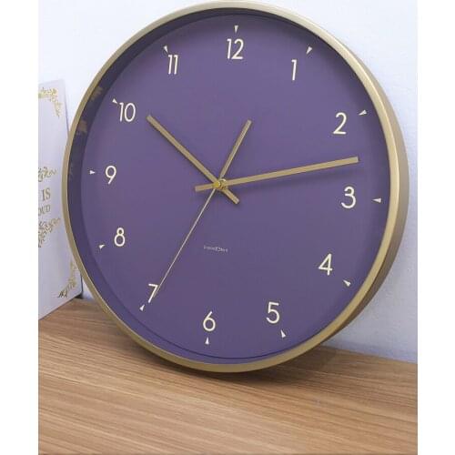 Luxary Simple Wall Clock Modern Design Home Side Simple Wall Decorations Living Room Metal Horloge White Wall Clock AD50WC