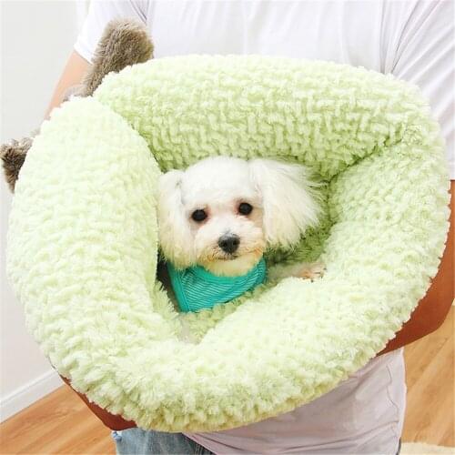 Removable Cat Bed Puppy Sleeping Bag Sofas Mat Winter Warm Long Plush Kitten House Small Pets Kennel Nest Cushion