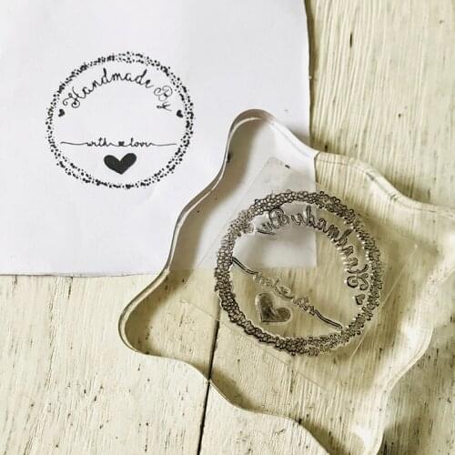 Heart handmade by Transparent Clear Silicone Stamp/Seal for DIY scrapbooking/photo album Decorative clear stamp sheets