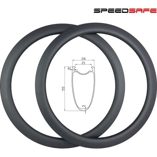 LIGHT weight 700C 390g 38mm Asymmetric Clincher Tubeless Road Carbon Rims 25mm width UD 3K 12K Matte glossy Disc Bike Wheels