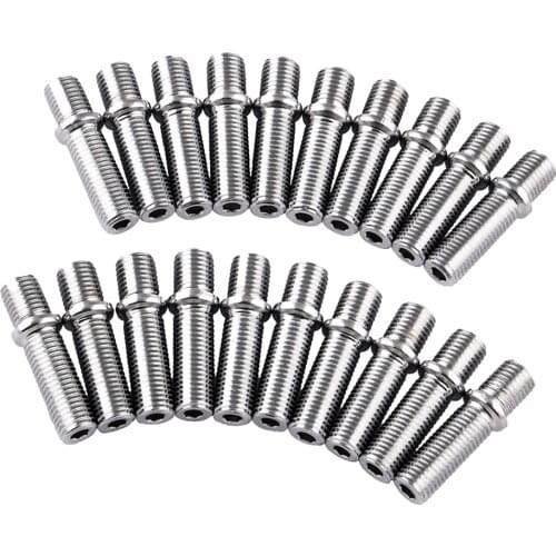 M12x1.5-M12x1.5 Extended Wheel Stud Conversion Tall Lug Screw Adapter 20 Set
