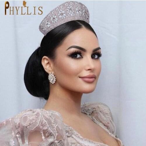 A308 Vintage Baroque Queen Tiara Wedding Crown Luxury Bridal Statement Hair Band Bride Jewelry Set Wedding Accessories for Hair