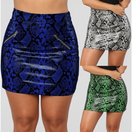 S-XL lady snake pattern pritn winter skirt casual leisure bodycon skirt winter women clothes skirt