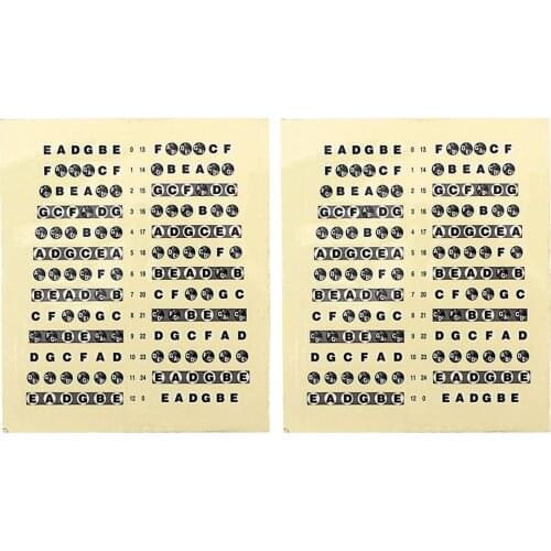2x Guitar Fretboard Note Decal Finger Board Musical Scale Map Sticker Trainer Learn
