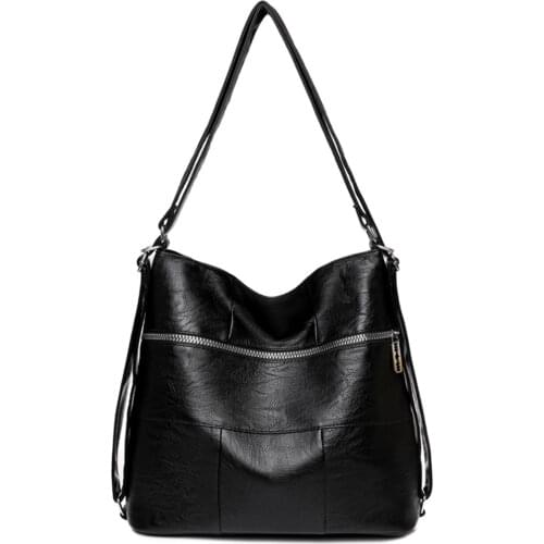 3 In 1 Large Capacity Shoulder Bag High Quality Soft Leather Backpacks for School Teenagers Girls Brand Designer Travel Backpack