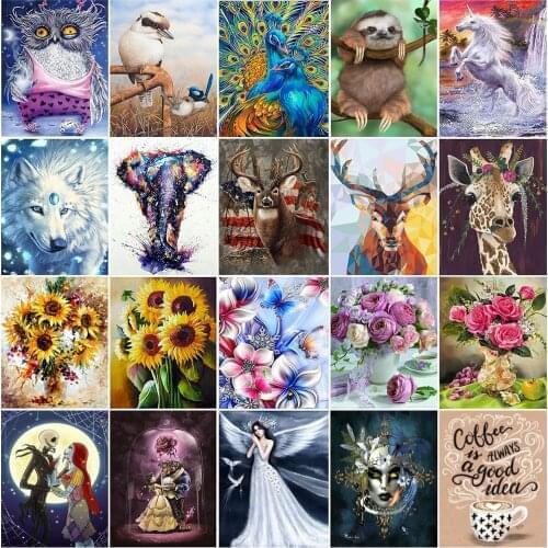 5D DIY Diamond Embroidered Animal Flower Series Diamond Painting Rhinestone Furniture Decoration Painting New Shelves