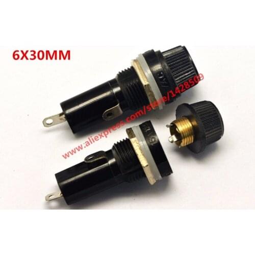 6X30 Fuseholders Insurance Tube Socket Fuse Holder For 6*30 Insurance Panel Mount Fuse Holder 6x30mm