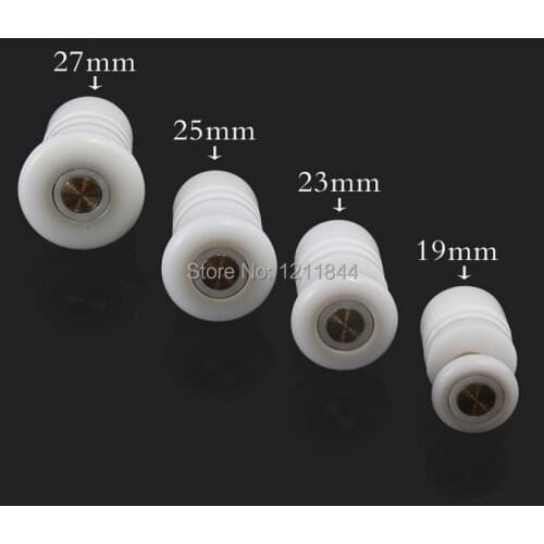 8pcs old Shower Door roller wheels plastic pulley size19mm 23mm 25mm 27mm