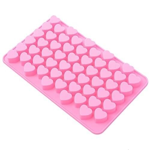 ANGRLY love Xcellent Global Mini Heart Shape Silicone Ice Chocolate Mold Pink Ice cube tool Refrigerator Kitchen Wedding Gifts