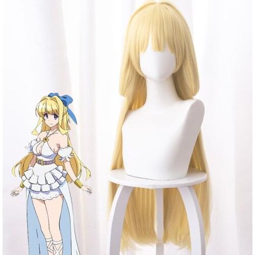 Anime Comic Cautious Hero The Hero Is Overpowered but Overly Cautious Cosplay Wigs Ristarte Cosplay Wig Synthetic Wig Yellow