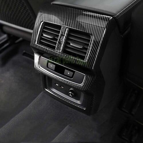 Car Accessories Back Rear A/C Vent Air Outlet Cover Trim Frame Sticker Interior Decoration for Audi Q5 FY 2017-2020