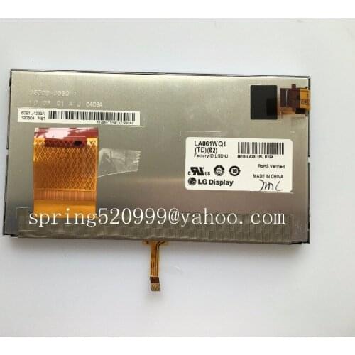 Free DHL EMS Brand New Original 6.1inch LA061WQ1-TD02 LCD Display Screen LA061WQ1(TD)(02) touch Panel For Toyota Camry 2012