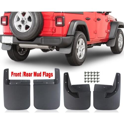 Mudguards Front Rear Mud Flaps Splash Guards Fender Protector Exterior Parts for Jeep Wrangler JL 2018 2019 Car Accessories