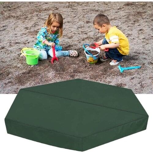 Oxford Sandbox Cover Kids Toy Protection Dustproof Waterproof Hexagonal Sand Pit Cover With Drawstring For Outdoor Garden