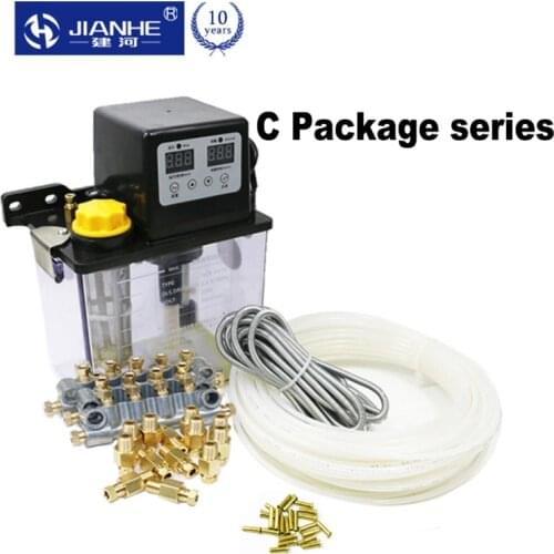 DCR 13 lube point 1L 2L 220V electromagnetic automatic lubricating oil pump or lubrication pump lubricator for cnc machine