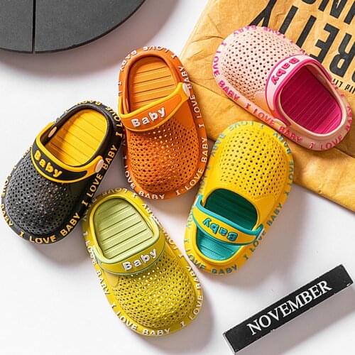 Kids Sandals Summer Non-slip Beach Shoes Slippers Toddler Baby Slippers Soft Bottom Boy Girl Garden Shoes Sandals