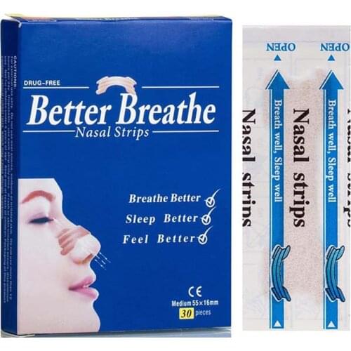 Breathable Nose Patch Sleeping Anti-snoring Nasal Strips Better Breath Nose Sticker Stop Snoring Pads B22