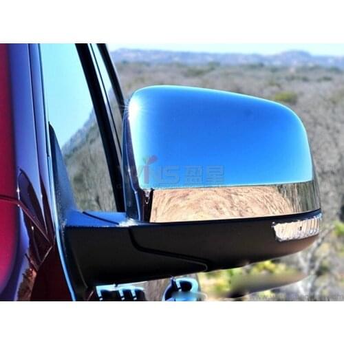 For Jeep Grand Cherokee 2014 2015 2016 2017 Chrome Door Mirror Cover and Ring Trim ABS Car-styling Accessories Mirror Surface