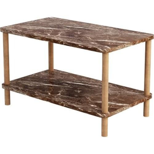 Medium Coffee Table Rectangle Wood Flip Two-Story Gazetelikli Coffee Marble