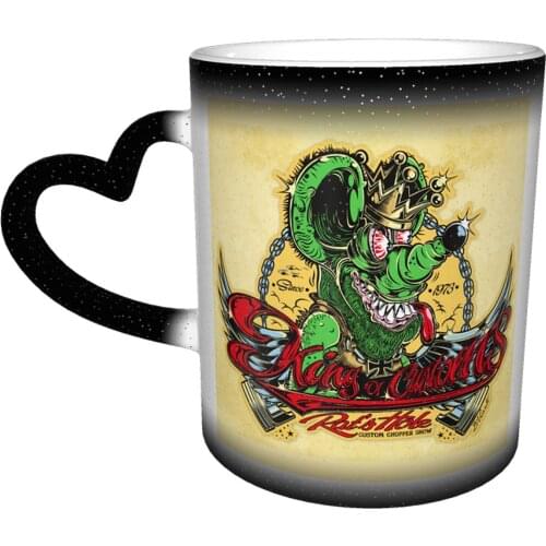 Rat Fink Choppers DIY starry sky color coffee mug customized gift office milk starry sky cup