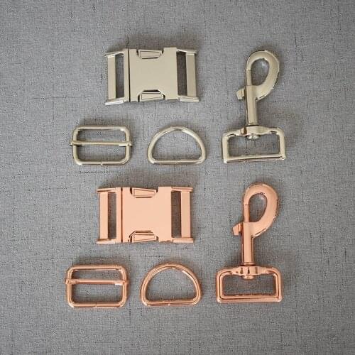 10 set metal buckle adjust buckle D ring metal dog clasp/ Four pieces a set environmental accessory 30mm DIY dog accessories