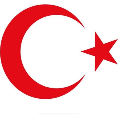 Dawasaru Personalized Car Sticker National Emblem of Turkey Moon Star Turkish Flag Decal Laptop Auto Accessories PVC,15cm*12cm