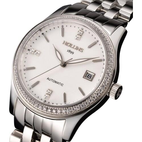 2021 new fashion mens watch stainless steel top brand luxury diamond watch gift waterproof sports mechanical automatic watch