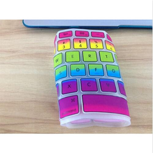 Rainbow Keyboard trapezoidal color protection film cover 2016 new 50pcs all the retina for Macbook AIR RETINA Pro 13 15 17 "15
