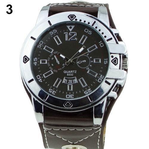 Sanwood Men's Watch With Leather Strap